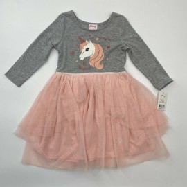 Pinky Boutique Girl's Unicorn Tutu Dress Gray/Pink sz 6 NWT Birthday/Schoo