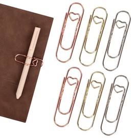 Colorful Metal Pen Holder Clips for Notebook - 24 Pcs Multi-Purpose Planner Pen Holder & Paper Clip Set, Stainless Steel Pencil Clips for Journal Office School Supplies