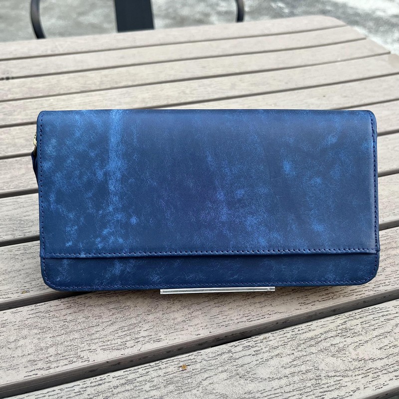 jxleichi Men's Long Wallet, Large Capacity, Long Wallet, Genuine Leather,
