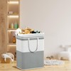 75L Laundry Basket 2-Pack, Freestanding＆Collapsible Clothes Hamper, Waterproof, Tall Design