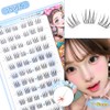 Keka 7-9mm no-glue partial eyelashes idol false eyelashes girl group eyelashes 72 strands large capacity, 1 pc, black / Keka 7-9mm 노글루 부분 속눈썹 아이돌 인조 속눈썹 걸그룹 속눈썹 72가닥 대용량, 1개, 블랙