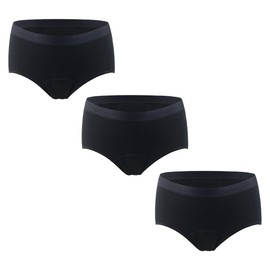 Magic Tights Absorption Sanitary Shorts 3-Piece Set, Sanitary Shorts, Sanitary Pants, Women's, Absorbent, Absorption Type, 3 Pieces, Stays Dry, Cotton, Breathable, S M L XL XXL, Black, Black, LL