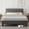 Novilla Queen Size Bed Frame Upholstered Platform Queen Bed Frame