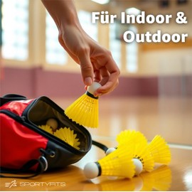 TK Gruppe Timo Klingler Shuttlecocks Yellow Badminton Balls for Training & Competition Badminton - Shuttlecocks for Outdoor & Indoor Use