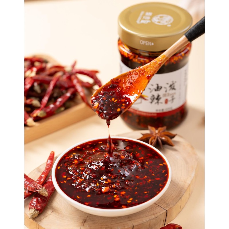 Chins licKING Chilli Oil,Chili Crips Oil,Chinese Chili Oil Crunch,Natural Flavor