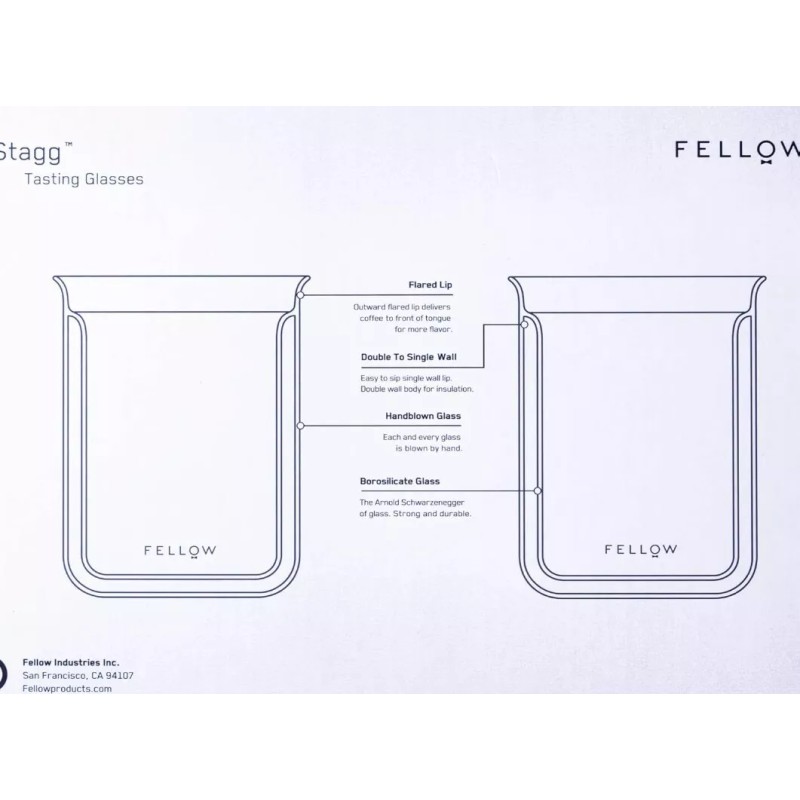 Fellow Joey Double-Walled Stagg Tasting Glass for Cold or Hot