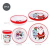 Christmas Xmas 3pcs Reusable Bicolor Premium Kids Dinner Tableware Set