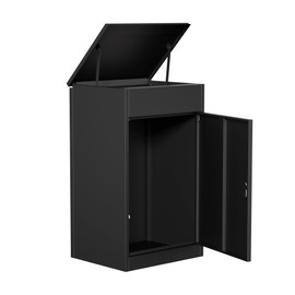 Package Delivery Box for Porch Deck Storage Box, Waterproof Package Drop Box for Outside, Anti Theft Package Lock Box Wall Mounted Package Delivery Boxes (19.7x16.1x33 inch)