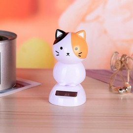 Solar Wobble Figures, Solar Dancing Cat, Bobble Head Cat Ornaments, Innovative Cat Solar Figure Statue Car Dashboard Decorations Ornaments Solar Bobble Head Figures, Solar Power Kits, Auto Decoration