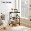 MAHANCRIS Mobile Printer Stand, 3-Tier Industrial Printer Cart with Power