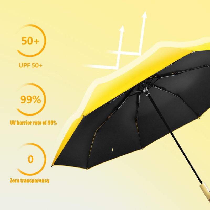 Duck Handle Umbrella - 3-Fold Umbrella,8 Ribs Umbrellas for Rain