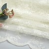MIULEE Lace Curtains 63 inch Length, Embroidered Semi Sheer Curtains