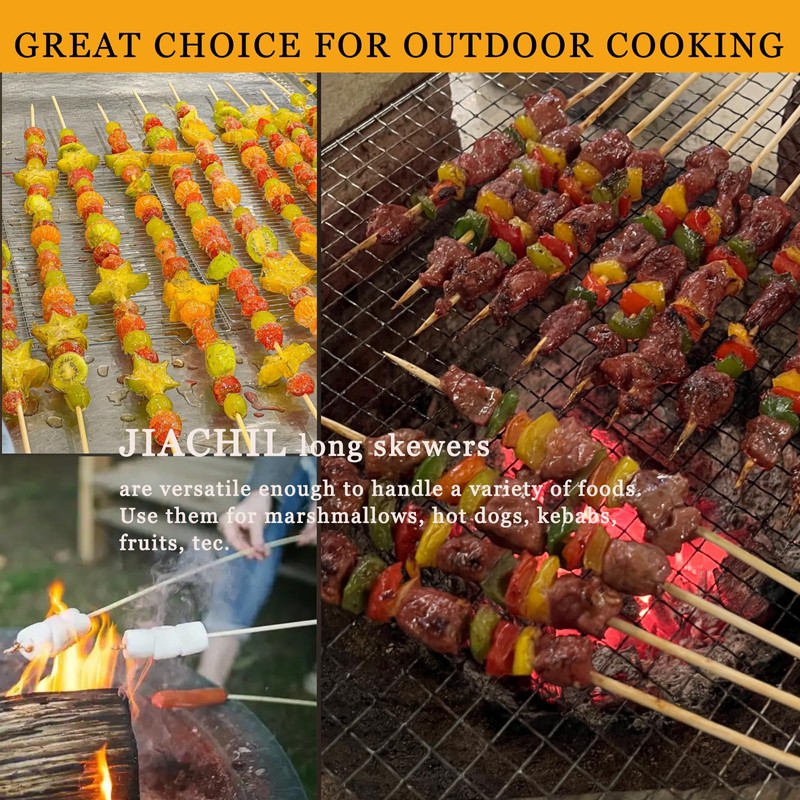 Natural Bamboo Skewers 30 Inch Extra Long 5mm Heavy Duty