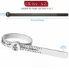 BBbanda UK Ring Sizer Measure Sizes A-Z with Magnifying Glass