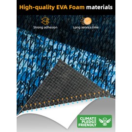 FOCEAN Boat Flooring EVA Foam Boat Decking Camo Marine Flooring Self-Adhesive Marine Mat for Motorboat RV Yacht Kayak, 94.5''x 23.6'', Ocean Camo