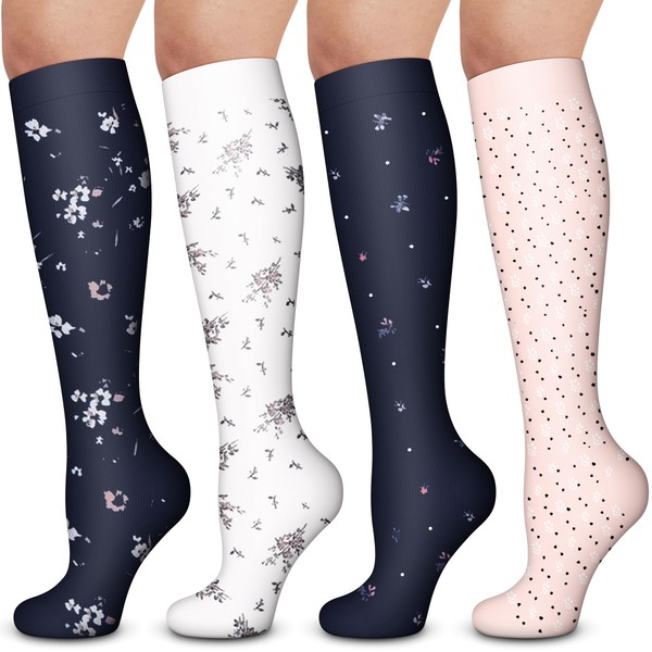 Compression Socks Women & Men 4 Pairs Circulation Support Socks