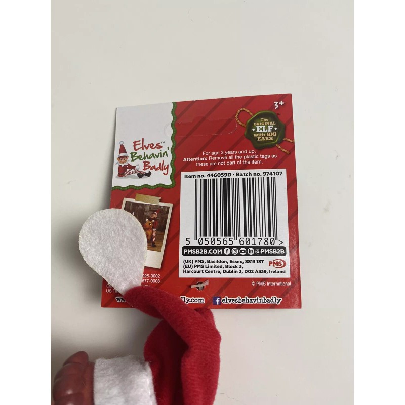 Pms Vinyl Faced Naughty Christmas Elf Red White Holiday Toy
