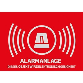 Seccen Alarm Warning Label 74 x 52.5 MM