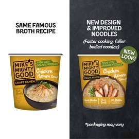 Mike's Mighty Good Ramen Chicken Soup - Chicken Noodle Soup - Instant Ramen Noodles Cups - Organic Non-GMO Instant Noodles - 1.6 Ounces - 6 Pack