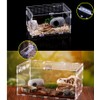 CiCixixi Transparent Acrylic Terrarium, 360° View, for Reptiles and Insects,
