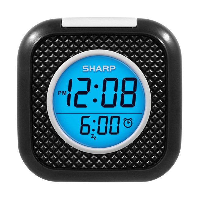 SHARP Pillow Personal Alarm Clock – Wake to Vibration or Beep! - Use on Nightstand or Under Pillow! – Great for Travel or Home Use - Battery Operated - Black