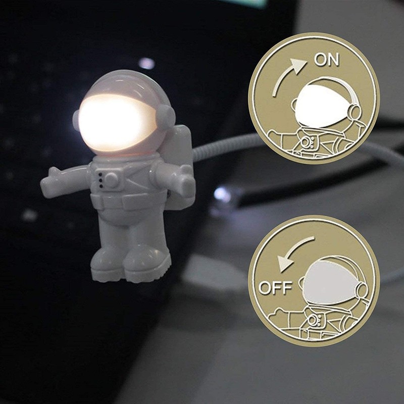 SOONDAR® Creative Spaceman Astronaut LED Flexible USB Light for Laptop