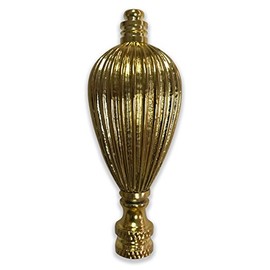 Royal Designs Vase Shaped 3.5" Lamp Finial for Lamp Shade, Polished Brass