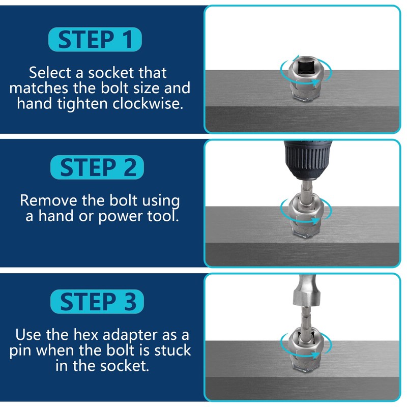 DOAHO 13+1Pcs Impact Bolt Extractor Kit & Lug Nut Removal