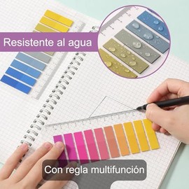 2400 Pestañas de índice Adhesivas, Marcadores de Página para Libros de Colores con Regla, Etiquetas Adhesivas de índice Para Escritura Lectura de Libros Cuadernos Carpetas de Archivos