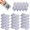 YZDAUD Minimalist 20pcs Double Compartment Condiment Container with Lids, Disposable
