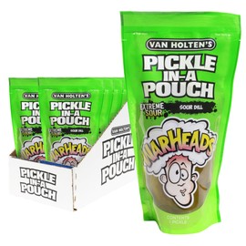 Van Holten’s Pickles - Jumbo WARHEADS Pickle-In-A-Pouch - 12 Pack