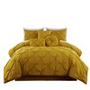 Chezmoi Collection Sydney Mustard Yellow Comforter Set Queen Size 7-Piece