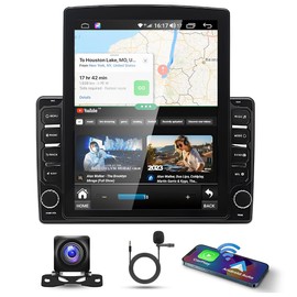 9.7" Android 13 Car Stereo for Dodge Ram 1500 2500 3500 2009-2012 Double Din Touch Screen Car Audio Receiver w/Wireless Carplay Android Auto GPS Navigation Bluetooth WiFi SWC Backup Camera MIC, 2+32G