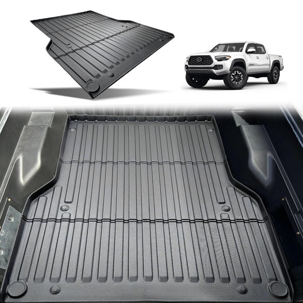 TripleAliners for 2005-2023 Tacoma Truck Bed Mat for 5ft Short Bed All Weather Truck Bed Liner TPE Material Compatible with Toyota Tacoma 2023 2022 2021-2005 Tacoma Accessories