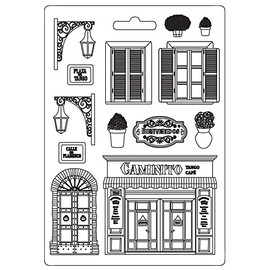 Stamperia International K3PTA4546 Stamperia Desire-Street Baking Tin A4 White