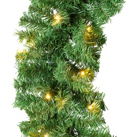 Best Choice Products 9ft Pre-Lit Battery Powered Christmas Garland for Stairs, Traditional Fireplace Holiday Decoration w/ 50 2-in-1 LED Lights