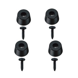 Rubber Feet Kit, 4-Pack Cutting Board Feet with Built-in Stainless Washer and Screws for Furniture Appliances Guitar Amps Speaker Cabinets Audio Turntable
