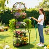 VGMiu 4 Tier Plant Stand Indoor Outdoor, Metal Plant Shelf