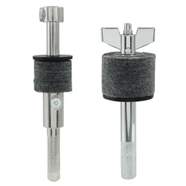 Zorfeter Cymbal Stacker, 1 Pair 8mm Thread, 4 inch & 6.6 inch Straight, Silver Metal, Drum Cymbal Accessory