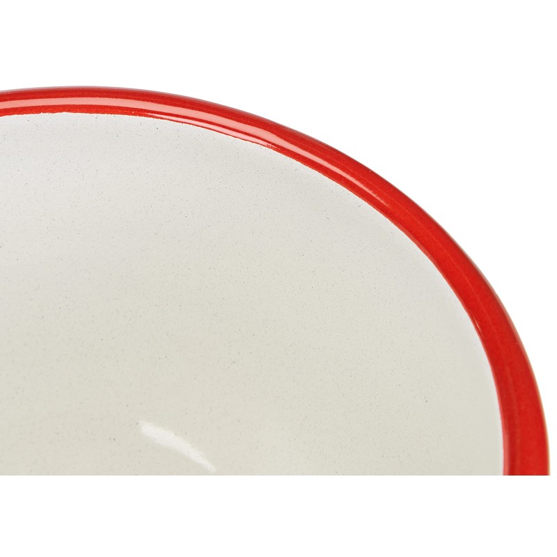 Ibili Bol con ASA Bordeaux 14 CM, Edelstahl, Weiß/Rot, 20
