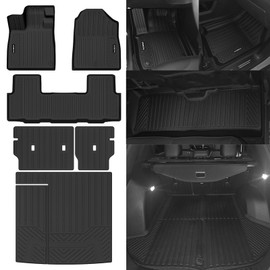 Naibeve Floor Mats for 2026 Honda Passport - All Weather Custom Fit for 2026 Honda Passport Floor Mats Cargo Mat Trunk Mat Backrest Mats Protector Accessories