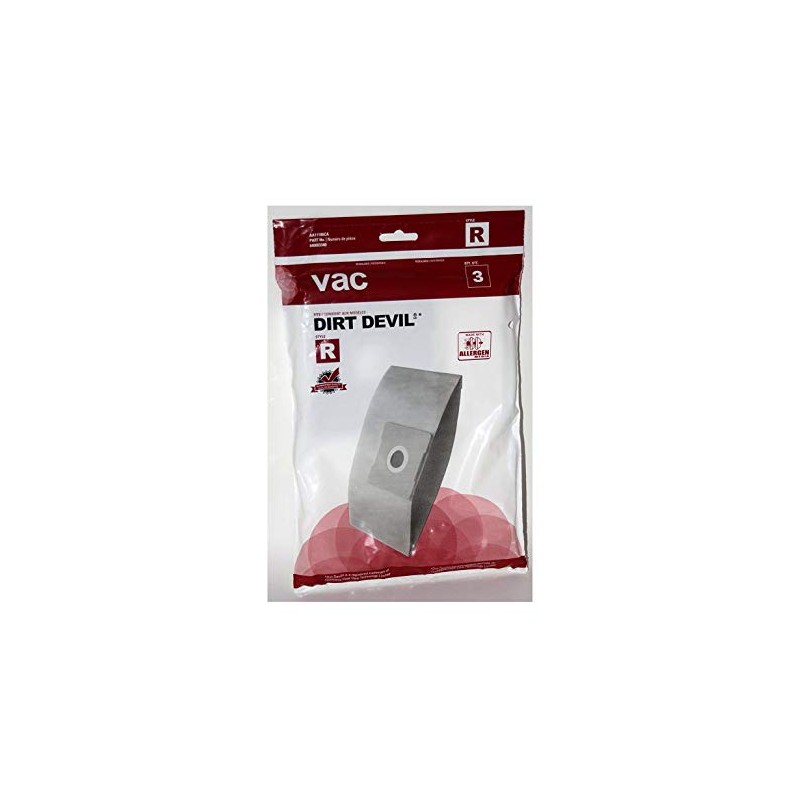 Dirt Devil Type R Allergen Vacuum Bag, 3-pk
