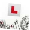 CAXUSD 6pcs Magnetic Learner Driver Sign Stickers Reflective Plates for