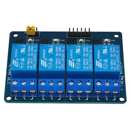 GTIWUNG 2pcs 4 Channel 24V Relay Module with Optocoupler for Raspberry Pi Arduino, Blue