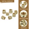 sourcing map 50Pcs M3x4x4.5mm Knurled Insert Nut, Brass Knurled Threaded