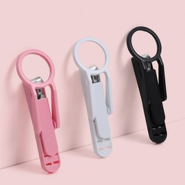 Hand and foot nail clippers for parents, 2 hygiene nail clippers, anti-slip magnifying glass for seniors white