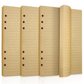 A5 Refill Paper Lined Paper, 3 Pieces, 6 Holes Ring Binder Inserts, 135 Sheets, 270 Pages Refillable for Notebook, Planner, Diary, Organiser, Travel Diary