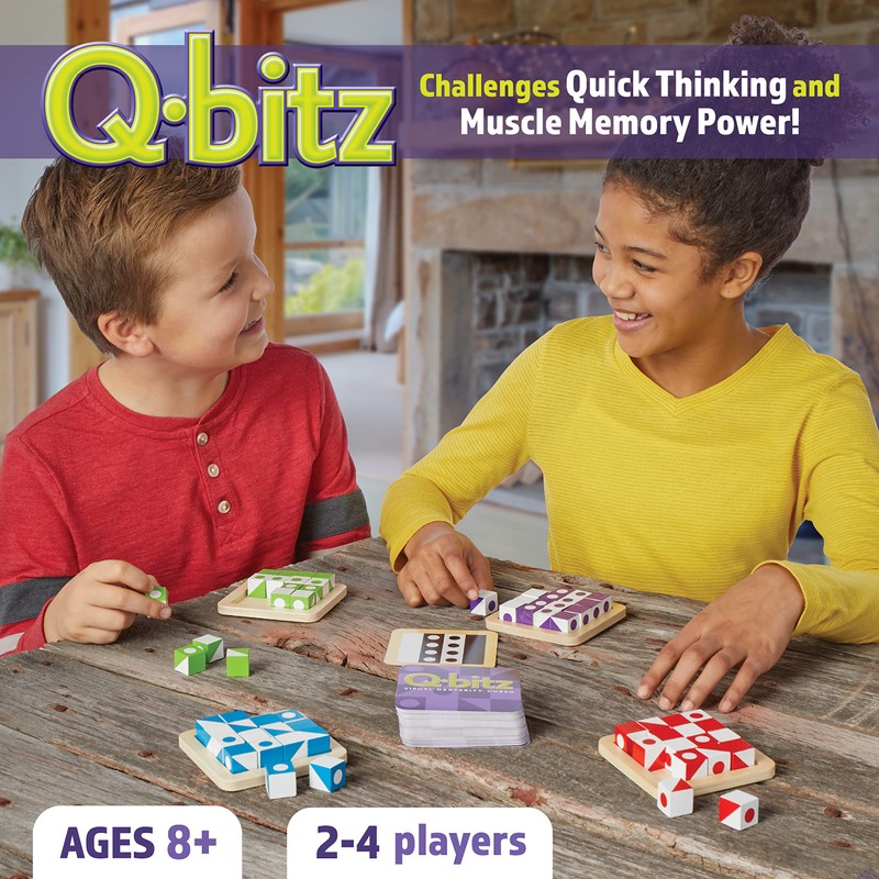 Mindware Q-Bitz Pattern Matching Fun Board Games for Family Game