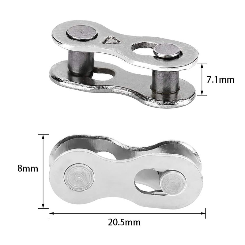 Kigauru 10 Pairs Bike Chain Connector 6/7/8 Speed Chain Steel