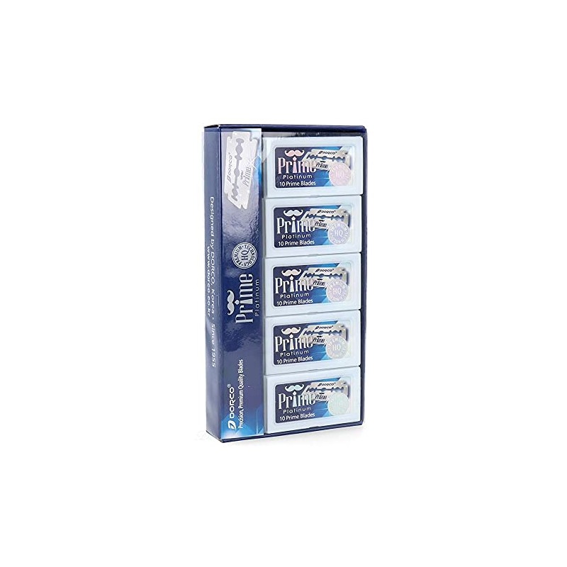 DORCO - Cuchillas de afeitar Prime de doble filo, 100